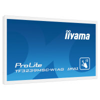 80,0cm/31.5" (1920x1080) iiyama ProLite TF3239MSC-W1AG 16:9 FHD AMVA3 8ms 60Hz HDMI DisplayPort VGA VESA Speaker Touch White