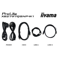 68,5cm/27" (2560x1440) iiyama ProLite XB2797QSNP-W1 16:9 QHD IPS 1ms 75Hz HDMI DisplayPort USB-C VESA Speaker White