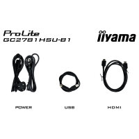 68,6cm/27" (1920x1080) iiyama G-Master GC2781HSU-B1 16:9 FHD VA 1ms 144Hz HDMI DisplayPort USB VESA Speaker Black