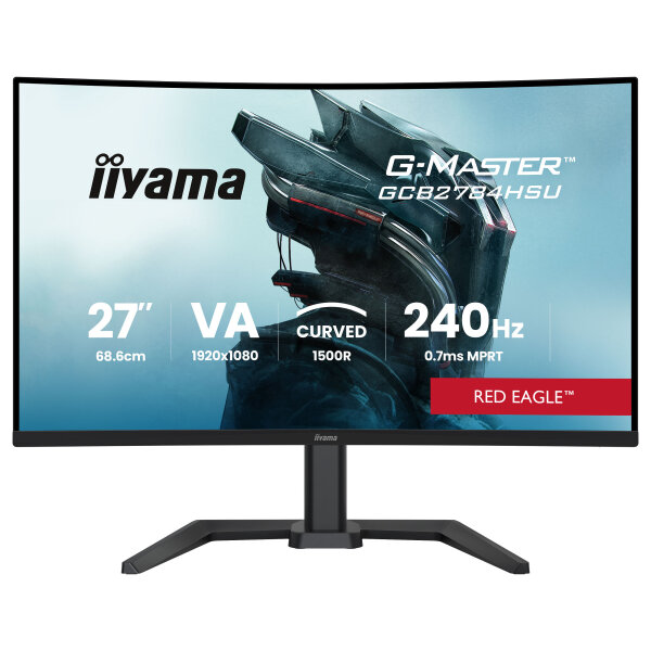 68,6cm/27" (1920x1080) iiyama G-Master GCB2784HSU-B1 16:9 FHD VA 0,7ms 240Hz HDMI DisplayPort USB VESA Speaker HDR Black