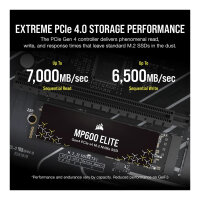 M.2 2TB CORSAIR MP600 ELITE verschlsselt 2280 - PCIe 4,0 x4 (NVMe) - 256-Bit-AES (CSSD-F2000GBMP600ENH)
