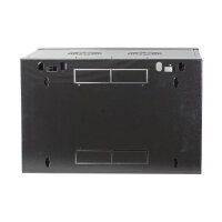 19" Wandgehäuse Flat Pack 12HE, Tiefe 600 mm, schwarz