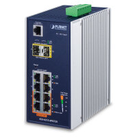 PLANET Industrial 4-Port 10/100/1000T 802.3at PoE + 4-Port