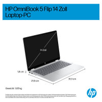 HP OmniBook 5 Flip 14-fp0456ng Core5 120U/16GB/512SSD/W11 Home Touch