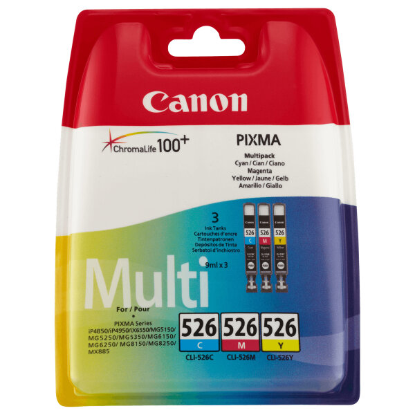 Canon Tinte CLI-526 4541B009 3er Multipack (CMY)