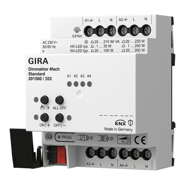 GIRA 201500 Dimmaktor 4f REG Std KNX Secure