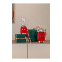 SMEG PBF01RDEU Mixer aus Edelstahl, rot