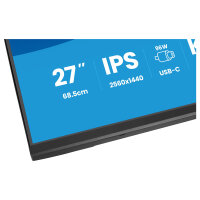 68,5cm/27" (2560x1440) iiyama ProLite XB2797QSNPH-B1 16:9 QHD IPS 1ms 75Hz HDMI DisplayPort USB-C VESA Speaker Black