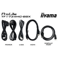 43,0cm/17" (1280x1024) iiyama ProLite TF1734MC-B8X 5:4 TN 5ms 75Hz HDMI DisplayPort VGA VESA Touch Black