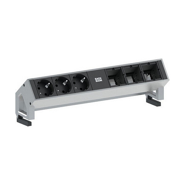 BACHMANN DESK2 3x Schutzkontakt 3x ABD GST18 Inox