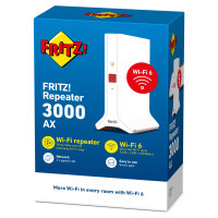 FRITZ! Repeater 3000 AX - Wi-Fi-Range-Extender - 1GbE - Wi-Fi 6 - 2,4 GHz (1 Band)