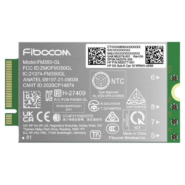 HP 5G Sub-6 Cat 19 WWAN