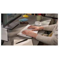 Logitech Wave Keys Keyboard with cushioned palm rest wireless Bluetooth LE QWERTY off-white (PAN)