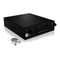 Wechselrahmen, 1xSATA/SAS 3,5"/2,5" HDD zu 1xSATA Host in 5,25" Einbauschacht, Hot Swap, mit Schloß, Aluminum ICY BOX