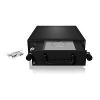Wechselrahmen, 1xSATA/SAS 3,5"/2,5" HDD zu 1xSATA Host in 5,25" Einbauschacht, Hot Swap, mit Schloß, Aluminum ICY BOX