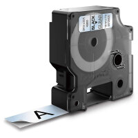 Dymo LabelWriter - D1 Etiketten Selbstklebend - 19 mm x 7 m - Schwarz auf Transparent - (S0720820)