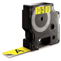 Dymo LabelWriter - D1 Etiketten Selbstklebend - 19 mm x 7 m - Schwarz auf Gelb - (S0720880)