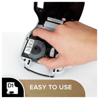 Dymo LabelWriter - D1 Etiketten Selbstklebend - 19 mm x 7 m - Schwarz auf Gelb - (S0720880)