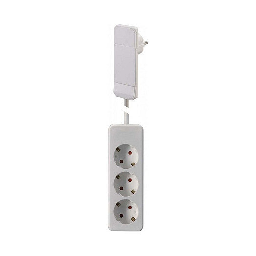 BACHMANN SmartPlug Flachstecker, mit 3x Schutzkontakt Steckdosenleiste, wei, 1,6 m