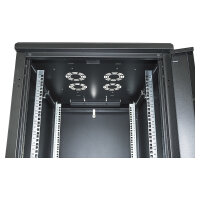 INTELLINET Netzwerkschrank 32HE 800x800mm schwarz,montiert (Speditionsversand)