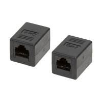 Logilink Patchkabelverbinder 1:1 2x RJ45 Cat.6 UTP, schwarz