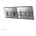 NEOMOUNTS Flat Screen Wall Mount for menu board - 2 screens - landscape 114,3-127cm 45-50Zoll Black