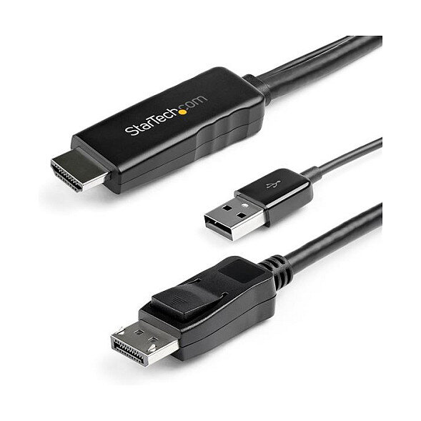 STARTECH.COM 3m HDMI auf DisplayPort Adapter - 4K 30Hz - Stromversorgung ber USB - Aktives HDMI zu DisplayPort Kabel