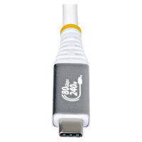 STARTECH.COM 1,5m USB4 Kabel 80Gbps USB-IF-zertifiziertes USB-C Ladekabel 240W 8K 120Hz-4K 240Hz DP2.1monitorkabel Thunderbolt 4