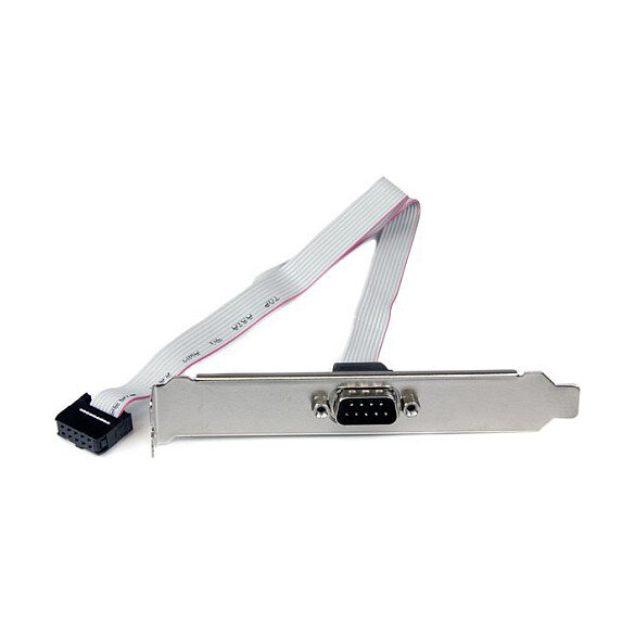 StarTech 16in 40cm 9 Pin Serial Male to 10 Pin Motherboard Header Slot Plate