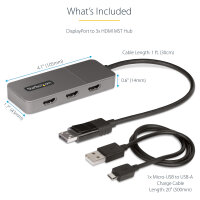 StarTech 3-PORT DISPLAYPORT MST HUB
