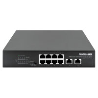 Intellinet 8-Port Gigabit Ethernet PoE+ Switch mit 2 RJ45 Gigabit Uplink-Ports
