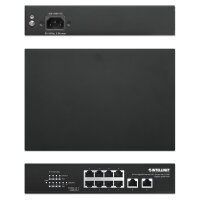Intellinet 8-Port Gigabit Ethernet PoE+ Switch mit 2 RJ45 Gigabit Uplink-Ports