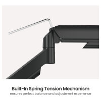 Equip Tischhalterung 17"-32"/1TFT 360° Gasfeder 9Kg schwarz