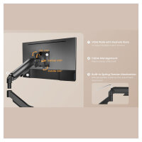 Equip Tischhalterung 17"-32"/1TFT 360° Gasfeder 9Kg schwarz