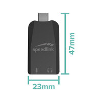 Speedlink USB-C Soundkarte VIGO, schwarz retail