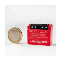 Shelly Relais "1PM Mini Gen. 3" WLAN BT Messfunktion max 8A 1 Kanal Unterputz