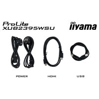 57,2cm/22,5" (1920x1200) iiyama ProLite XUB2395WSU-B5 16:10 IPS 4ms 75Hz VGA HDMI DisplayPort USB VESA Speaker HAS Pivot Black
