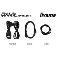 68,6cm/27" (1920x1080) iiyama ProLite T2755MSC-B1 16:9 FHD IPS Touch 5ms 60Hz HDMI DP USB Speaker Black