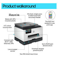 T HP OfficeJet Pro 9132e Tinte-Multifunktionsdrucker 4in1 HP+ A4 LAN WiFi ADF Duplex