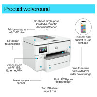 T HP OfficeJet Pro 9730e Tinte-Multifunktionsdrucker 3in1 HP+ A3 LAN WiFi ADF Duplex