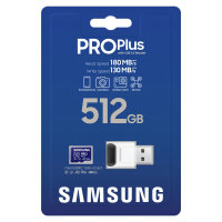 CARD 512GB Samsung PRO Plus microsdxc 180MB/s + USB-Kartenleser