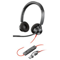 HP Poly Blackwire 3320 Stereo USB-C Headset +USB-C/A Adapter (213934-01)