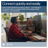 HP Poly Blackwire 3310 Monaural Microsoft Teams Certified USB-C Headset +USB-C/A Adapter (212703-01)