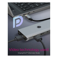 ICY BOX IB-DK4061-CPD USB-C 12-in-1 PD 100W DockingStation