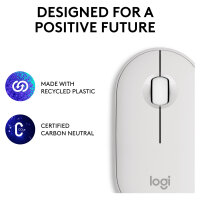 Logitech Pebble M350s Wireless Tonal White