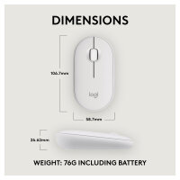 Logitech Pebble M350s Wireless Tonal White