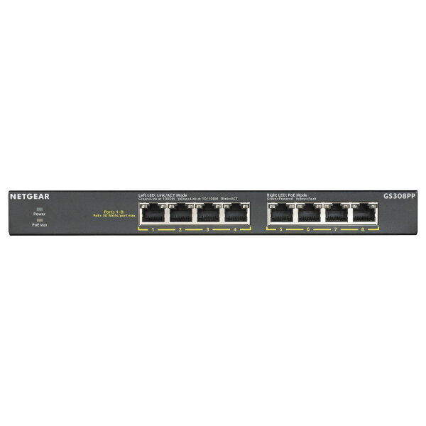 8P Netgear GS308PP RM PoE+