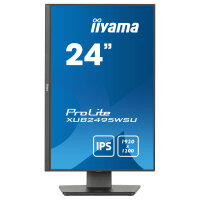 61,1cm/24" (1920x1200) Iiyama Prolite XUB2495WSU-B7 16:10 FHD IPS 4ms 75Hz HDMI DP USB Speaker Pivot Black