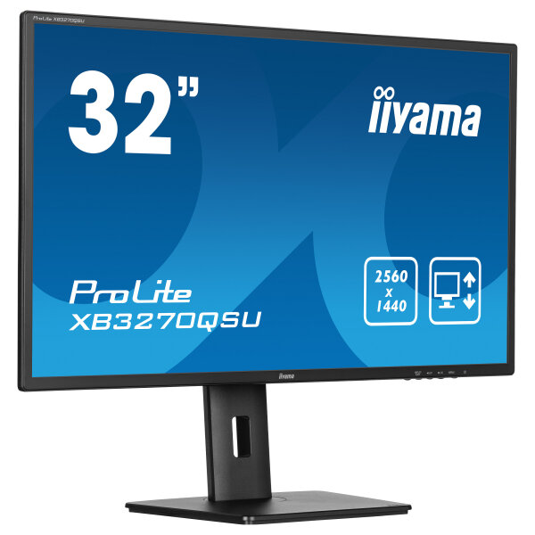 80cm/31,5" (2560x1440) iiyama ProLite XB3270QSU-B1 16:9 IPS 3ms 100Hz HDMI DisplayPort USB VESA Speaker Black