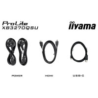80cm/31,5" (2560x1440) iiyama ProLite XB3270QSU-B1 16:9 IPS 3ms 100Hz HDMI DisplayPort USB VESA Speaker Black